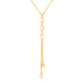 Colar Dourado Gravatinha com Pontos de Luz